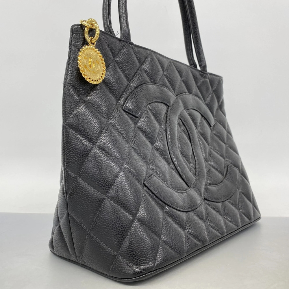 CHANEL Black Caviar Leather Reissue Tote Bag - Picture 2 of 9